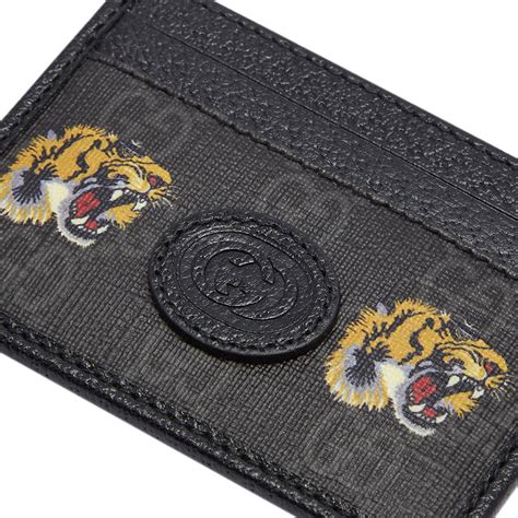 gucci card holders black tiger
